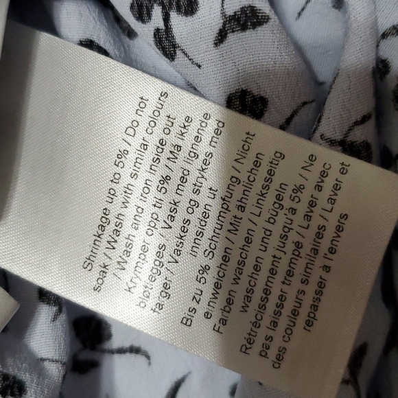 Ganni eco friendly light wide leg pocketed periwinkle floral pants - Picture 8 of 11